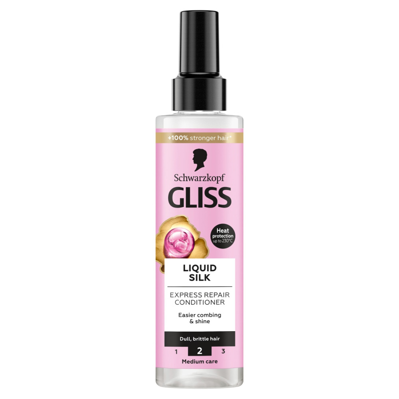 Schwarzkopf Gliss Liquid Silk bezoplachový kondicionér pro posílení a lesk vlasů 200 ml