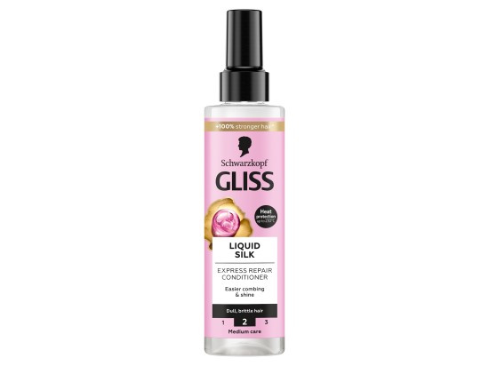 Schwarzkopf Gliss Liquid Silk bezoplachový kondicionér pro posílení a lesk vlasů 200 ml