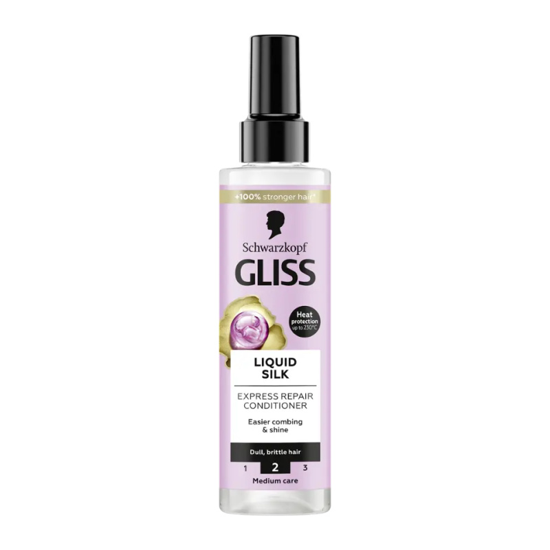 Schwarzkopf Gliss Liquid Silk bezoplachový kondicionér pro posílení a lesk vlasů 200 ml