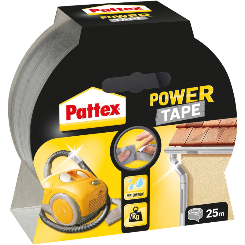 Pattex Montážní lepicí páska POWER TAPE stříbrná 25 m