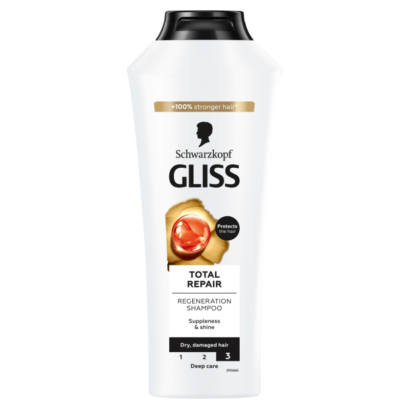 Schwarzkopf Gliss Total Repair intenzivně regenerační šampon 400 ml