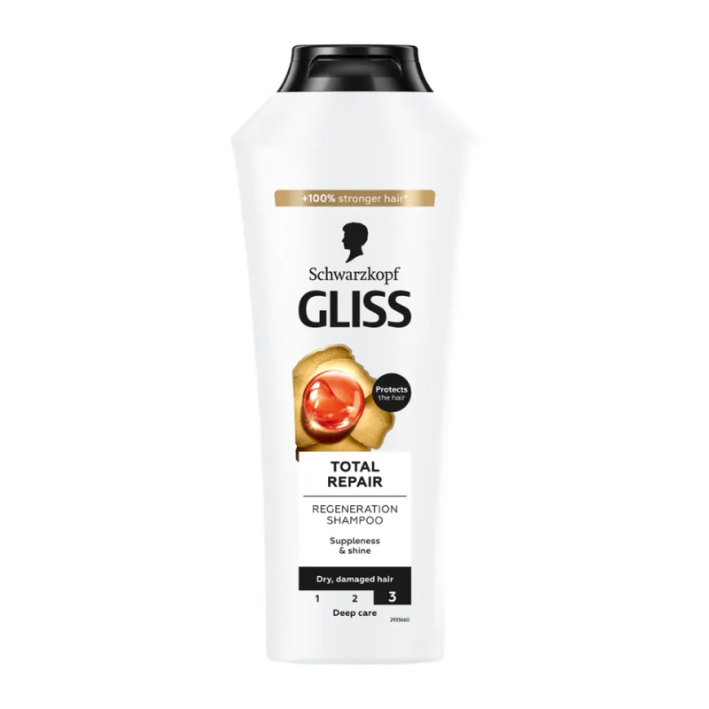 Schwarzkopf Gliss Total Repair intenzivně regenerační šampon 400 ml