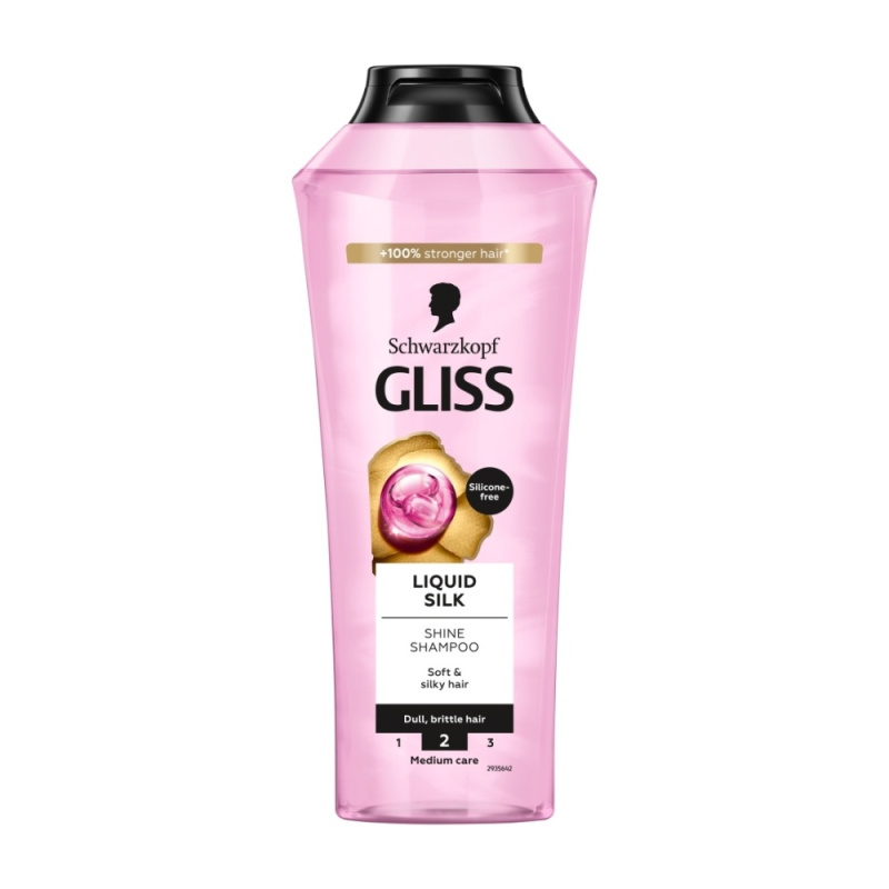 Schwarzkopf Gliss Liquid Silk regenerační šampon pro posílení a lesk vlasů 400 ml
