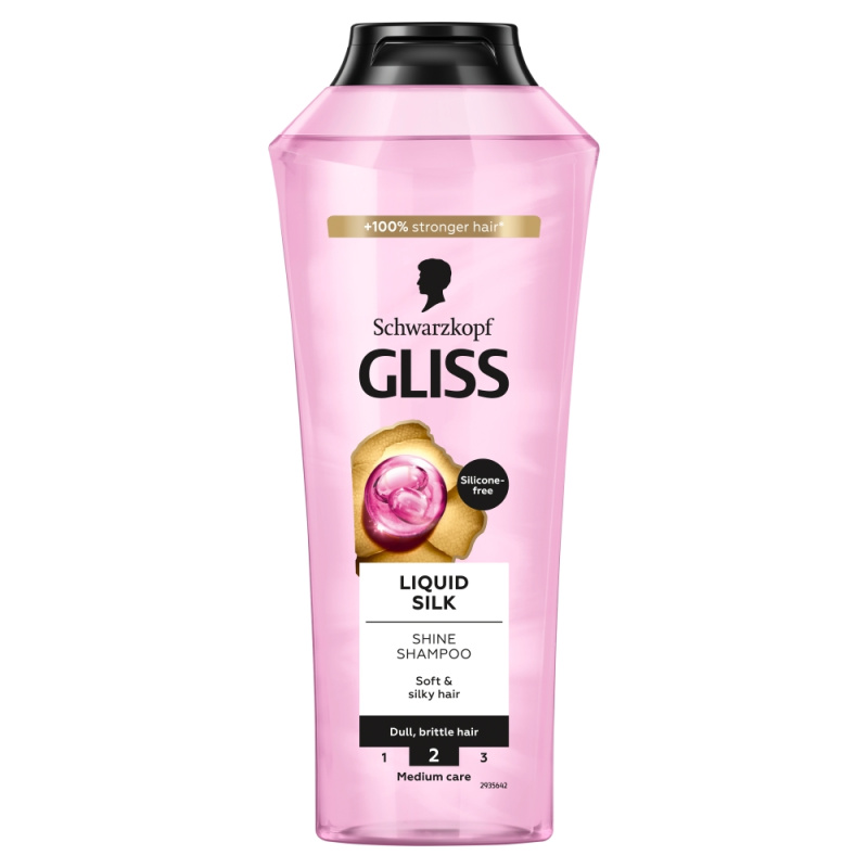 Schwarzkopf Gliss Liquid Silk regenerační šampon pro posílení a lesk vlasů 400 ml