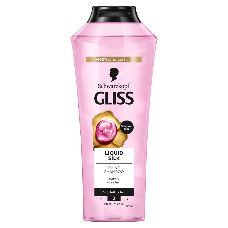 Schwarzkopf Gliss Liquid Silk regenerační šampon pro posílení a lesk vlasů 400 ml