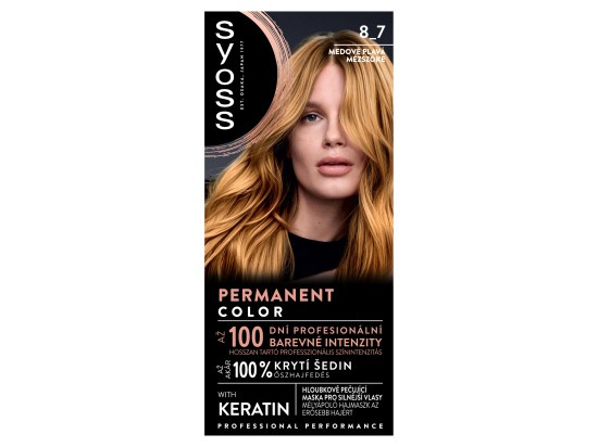 Syoss Permanent Color permanentní barva na vlasy odstín 8_7 Medově plavý 1 ks