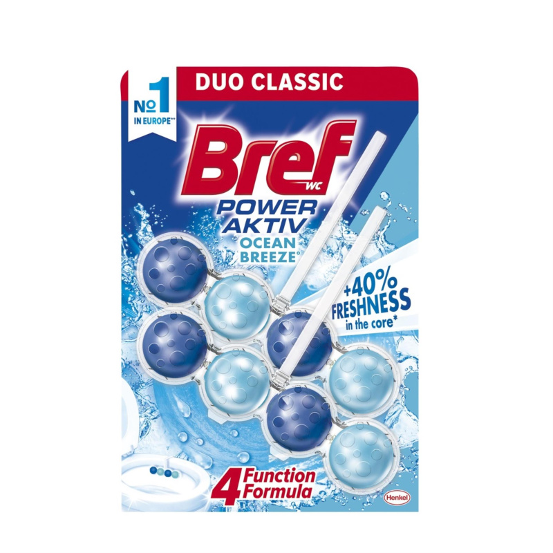 WC blok Bref Power Aktiv, Ocean Breeze, 2x 50g