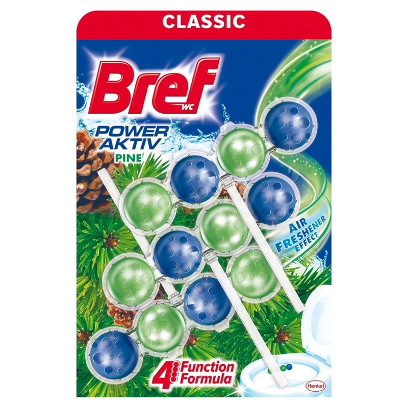 Bref Power Aktiv Classic - WC blok - Pine, 3 x 50 g