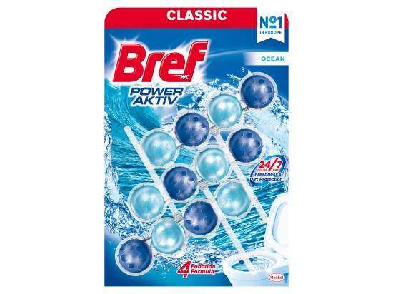 Bref Power Aktiv Classic - WC blok - Ocean, 3 x 50 g