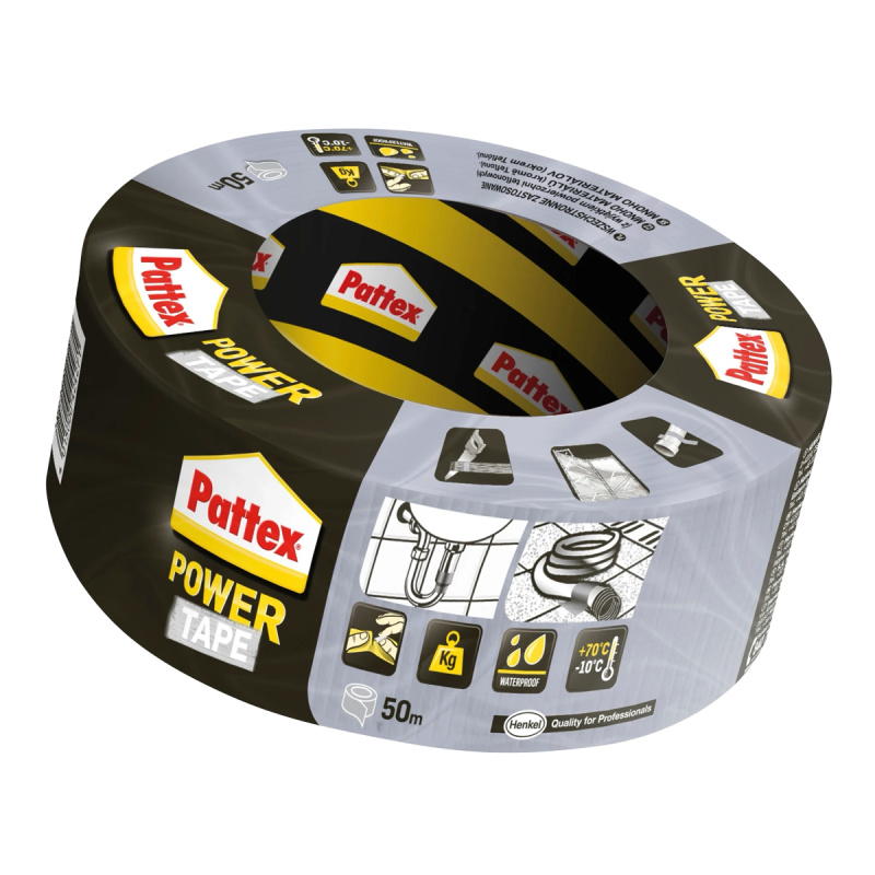 Lepicí páska Pattex Power 50 mm x 50 m - stříbrná