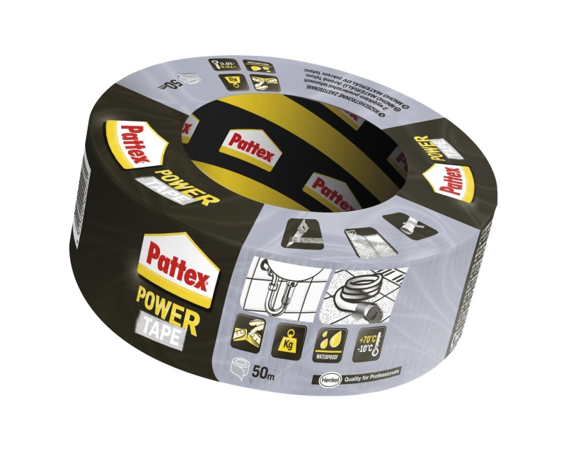 Lepicí páska Pattex Power 50 mm x 50 m - stříbrná