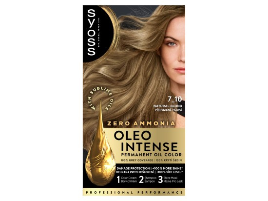 Syoss Oleo Intense permanentní barva na vlasy s olejem odstín 7-10 Natural Blond 1 ks