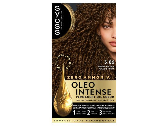 Syoss Oleo Intense permanentní barva na vlasy s olejem odstín 5-86 Půvabně hnědý 1 ks