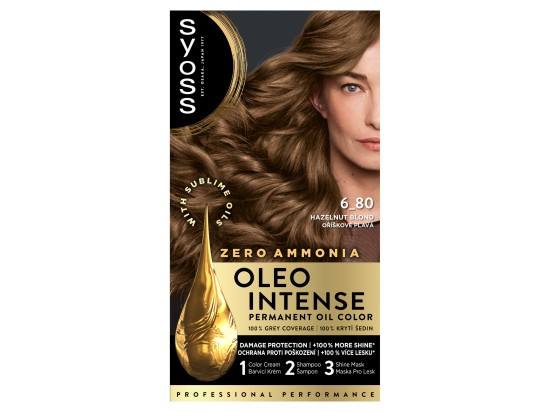 Syoss Oleo Intense permanentní barva na vlasy s olejem odstín 6-80 Oříškově plavý 1 ks