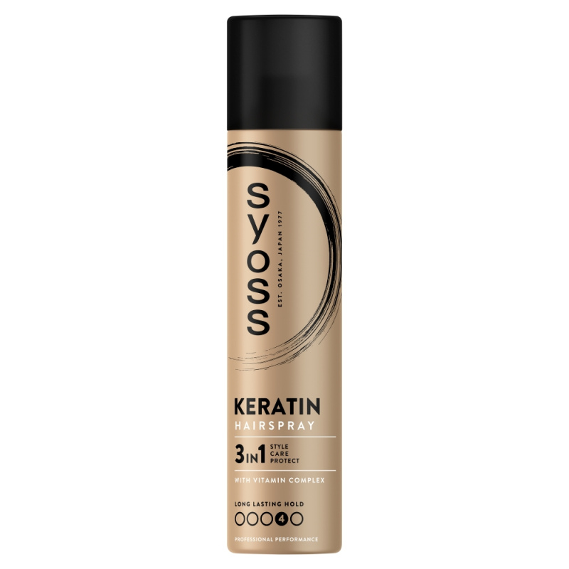 Syoss Keratin Hairspray lak na vlasy s extra silnou fixací 300 ml