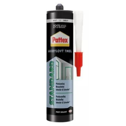 Akrylový tmel Pattex na praskliny stěn a stropů bílý 280 ml