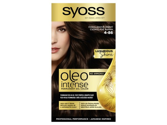 Syoss Oleo Intense permanentní barva na vlasy s olejem odstín 4-86 Čokoládově hnědý 1 ks