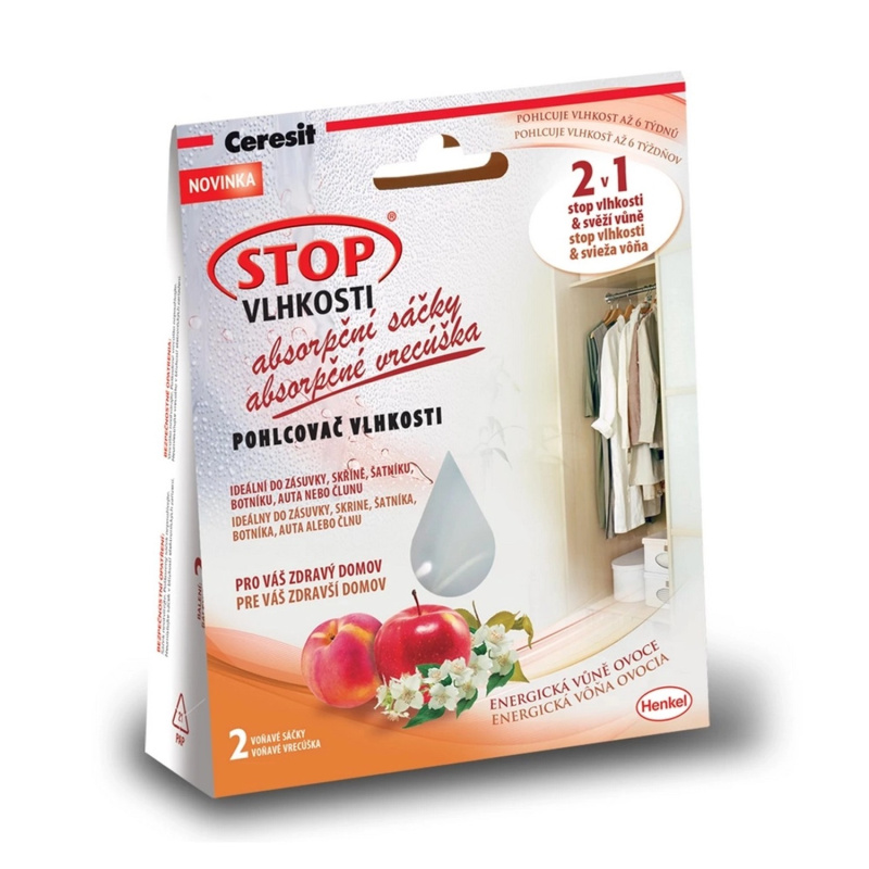 Ceresit - absorpční sáčky - energická vůně ovoce, 2 x 50 g