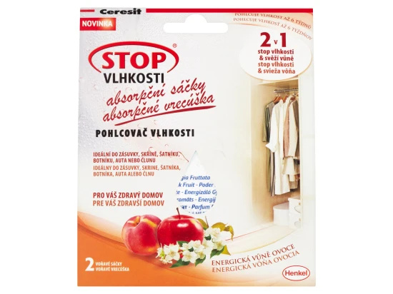Ceresit - absorpční sáčky - energická vůně ovoce, 2 x 50 g