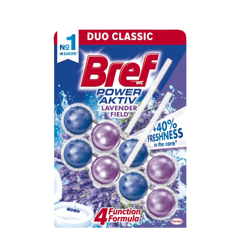 WC blok Bref Power Aktiv, Lavender, 2x 50 g