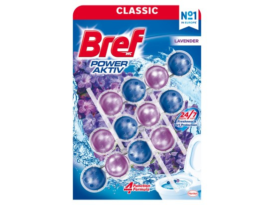 Bref Power Aktiv Classic - WC blok - Lavender, 3 x 50 g