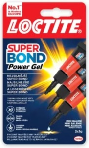 Loctite Super Bond Power Gel - vteřinové lepidlo - 3 x 1 g
