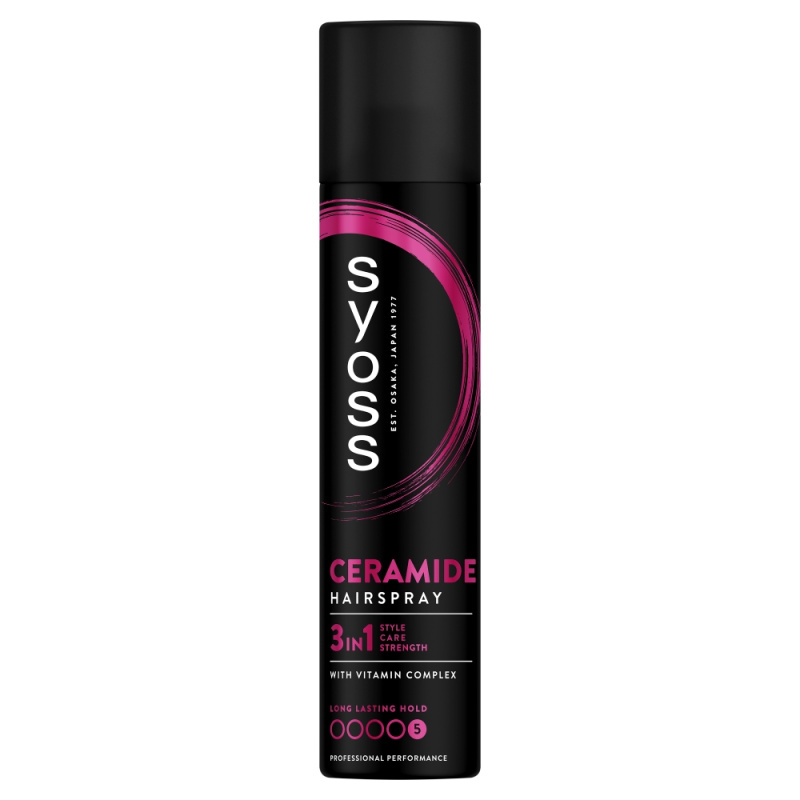 Syoss Ceramide Hairspray lak na vlasy s extra silnou fixací 300 ml