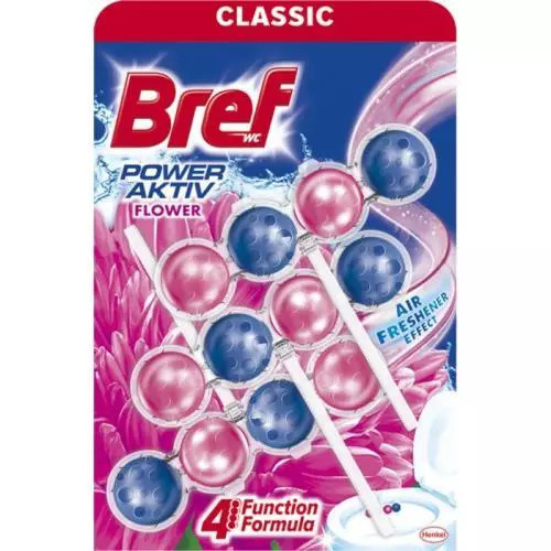 Bref Power Aktiv WC závěs Flower 3×50 g
