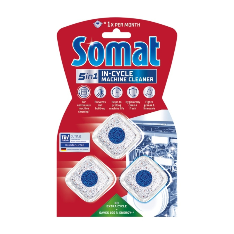 Čistič myčky Somat, 3x 20 g (při plné myčce)