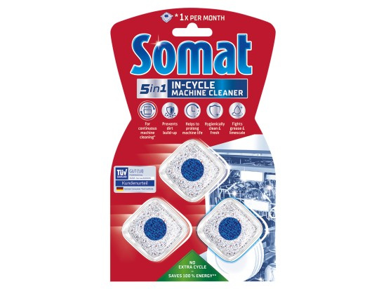 Čistič myčky Somat, 3x 20 g (při plné myčce)
