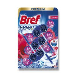 WC blok Bref Color Aktiv - Flower, 3x 50 g
