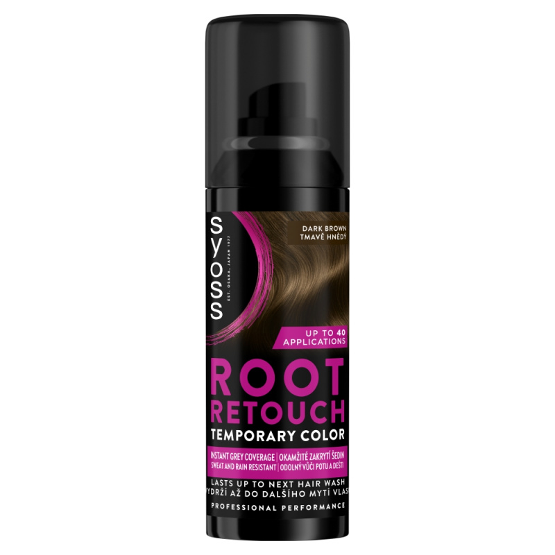 Syoss Root Retoucher tónovací barva na odrosty ve spreji odstín Dark Brown 120 ml