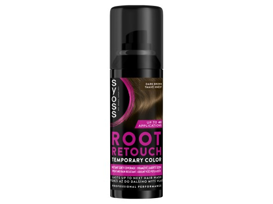 Syoss Root Retoucher tónovací barva na odrosty ve spreji odstín Dark Brown 120 ml