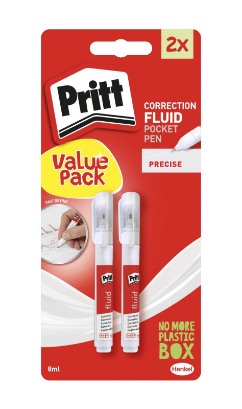 Korekční pero Pritt Pocket Pen - 8 ml, 2 ks v blistru