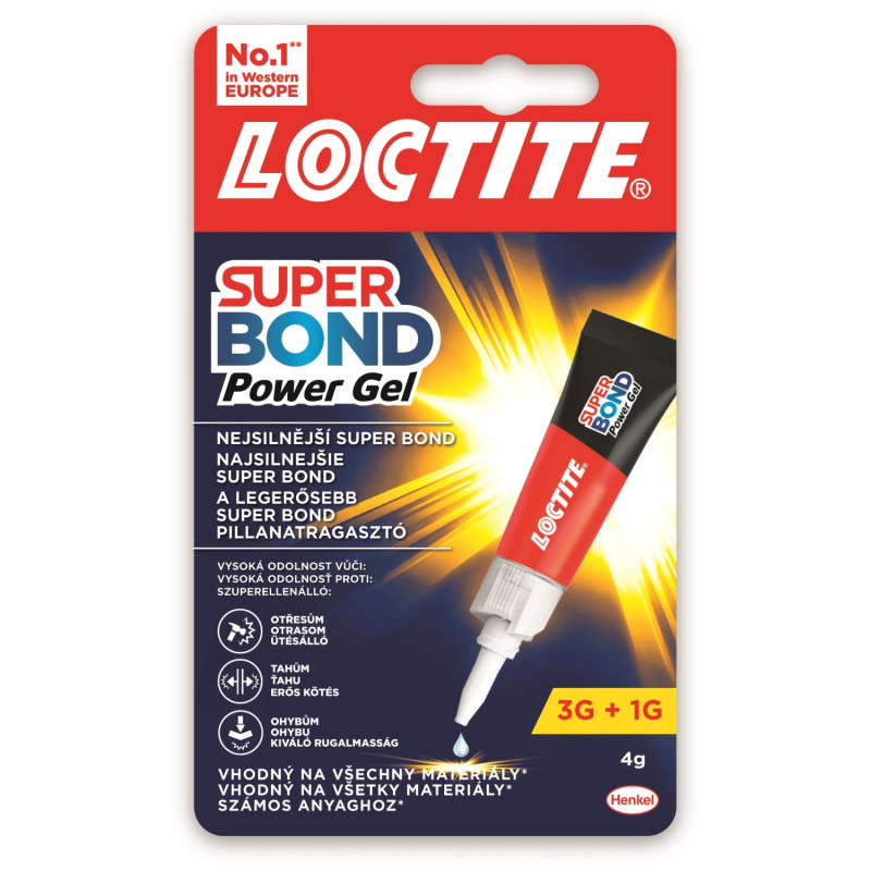 Loctite Super Bond Power Gel - vteřinové lepidlo - 4 g
