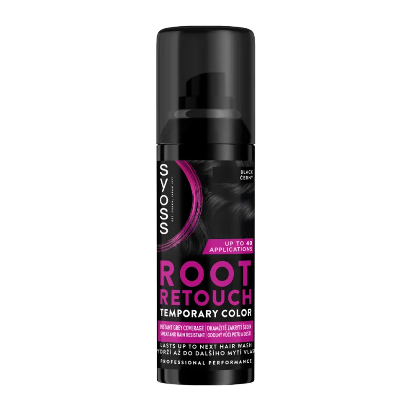 Syoss Root Retoucher tónovací barva na odrosty ve spreji odstín Black 120 ml