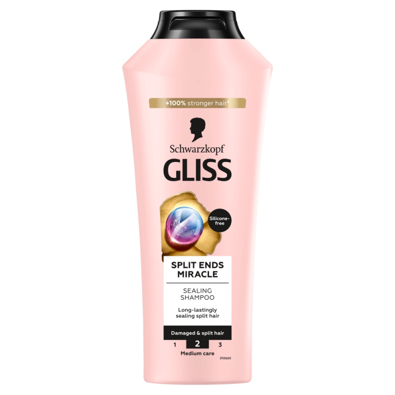 Schwarzkopf Gliss Split Ends Miracle regenerační šampon na roztřepené konečky vlasů 400 ml