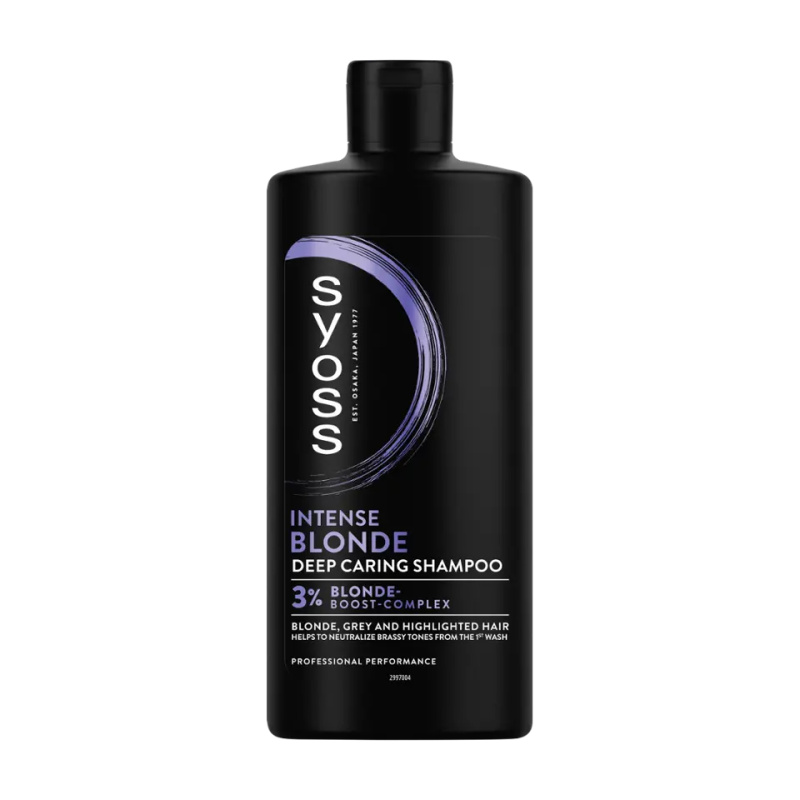 Syoss Intense Blonde fialový šampon pro blond a šedivé vlasy 440 ml