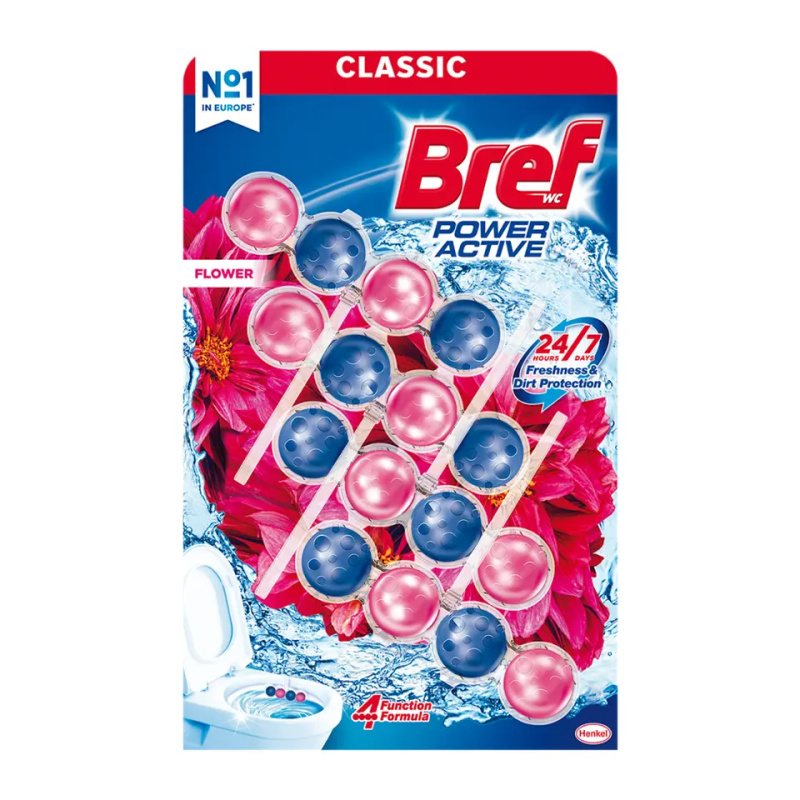 Bref Power Active flower WC blok 4x50 g