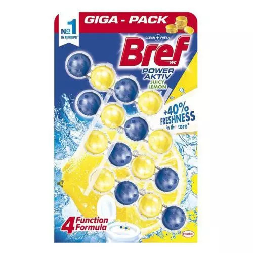 Bref WC blok Power Aktiv Lemon 4x50 g