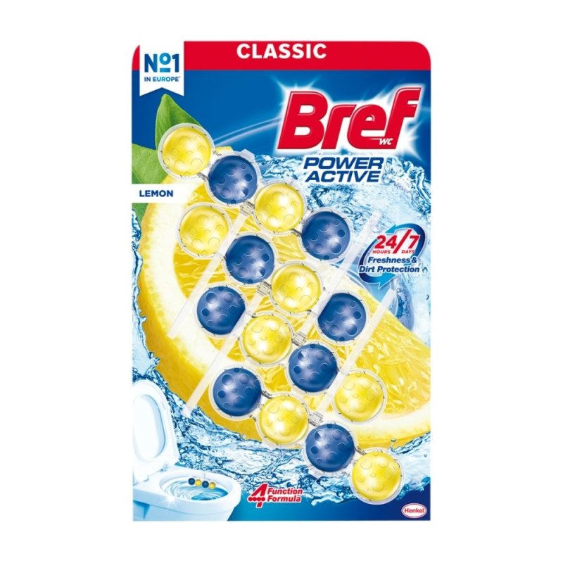 Bref Power Active lemon WC blok 4x50 g