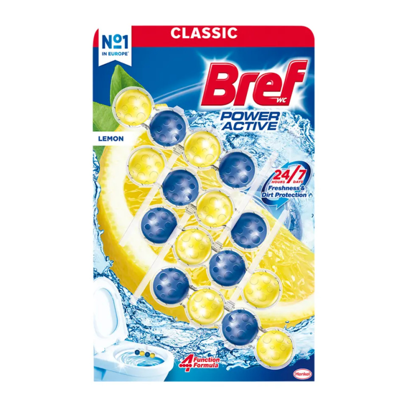 Bref Power Active lemon WC blok 4x50 g