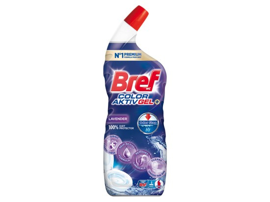 Bref Color Aktiv Gel+ WC čistič proti nečistotám 700 ml