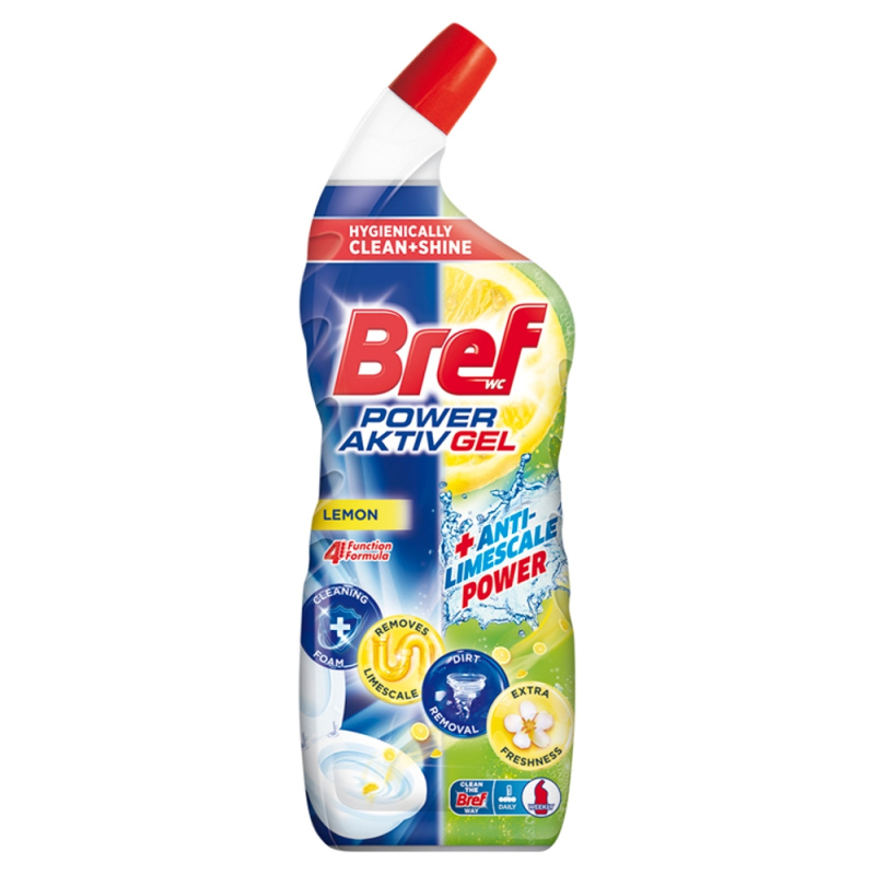 Bref Power Aktiv - WC gel - Lemon, 700 ml