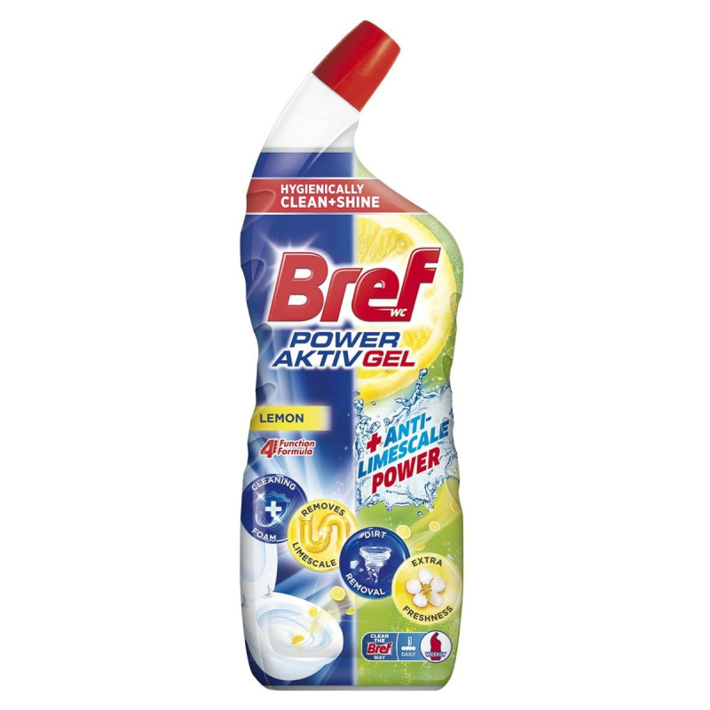 Bref Power Aktiv - WC gel - Lemon, 700 ml