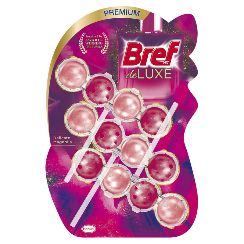 BREF DeLuxe Tuhý WC blok Magnolia 3 x 50 g