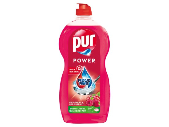 Pur Power - prostředek na mytí nádobí - Raspberry & Red Currant, 1200 ml