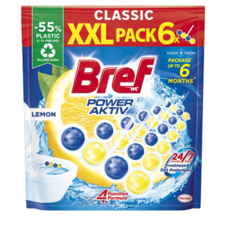 Bref Power Active WC blok citrus MEGAPACK XXL 6x50 g