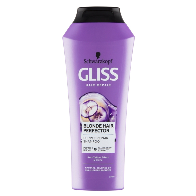 Schwarzkopf Gliss Blonde Hair Perfector vlasový šampon neutralizující žluté tóny 250 ml