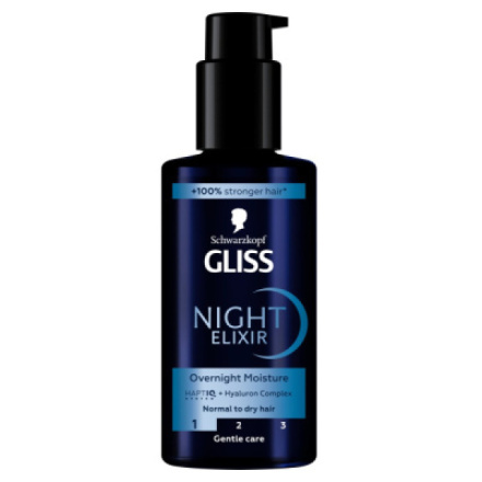 Schwarzkopf Gliss Night Elixir bezoplachový elixír pro suché vlasy 100 ml